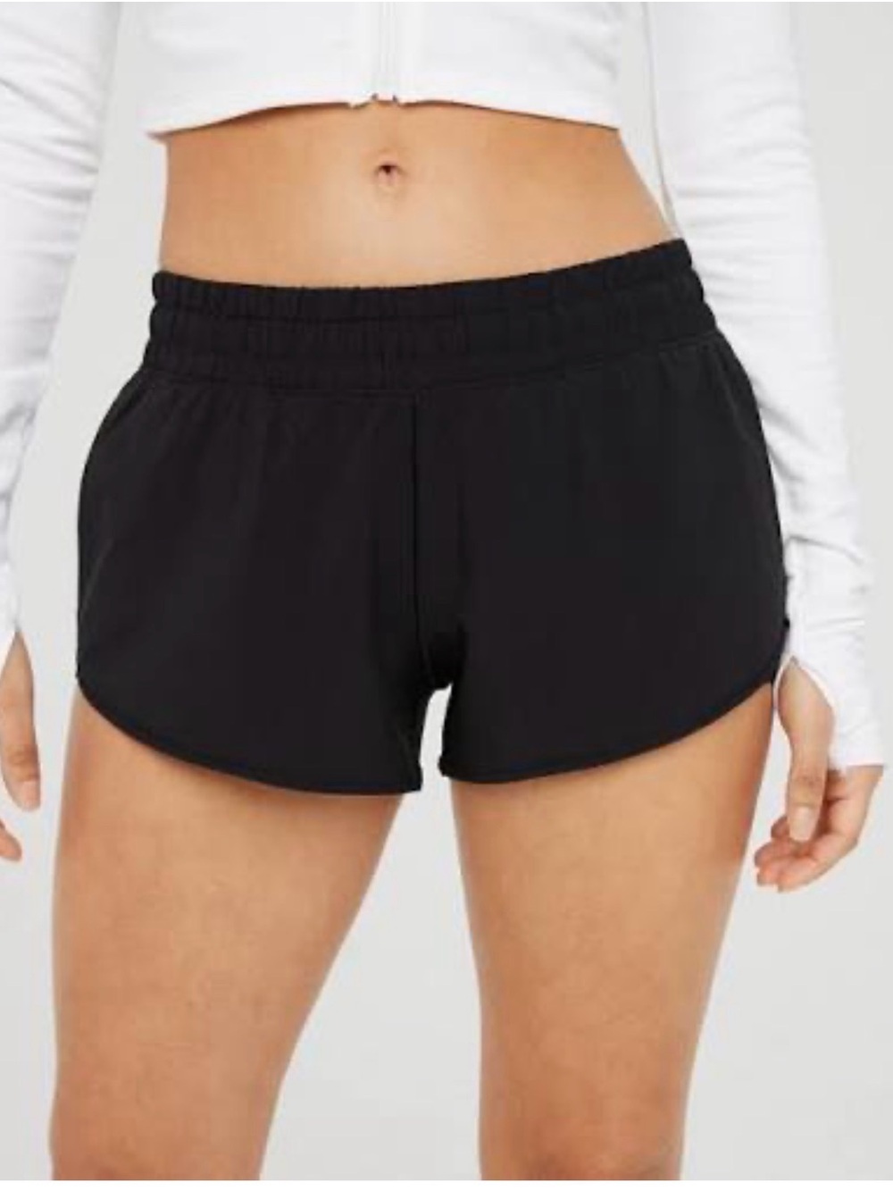 2 inch Hot Short Women’s Black Athletic Running Shorts with Elastic Waist